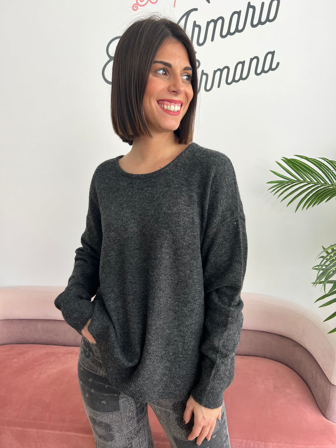Jersey Manuela gris oscuro