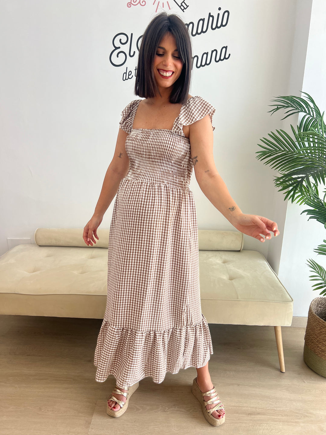 Vestido Yanira marrón
