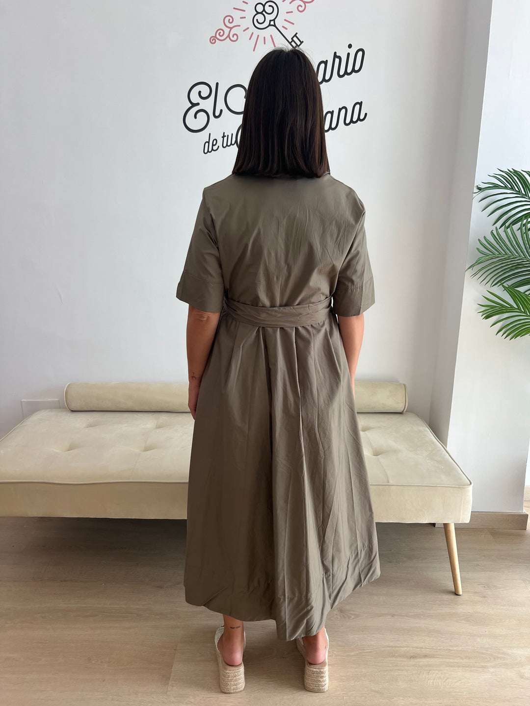 Vestido Antonella verde militar