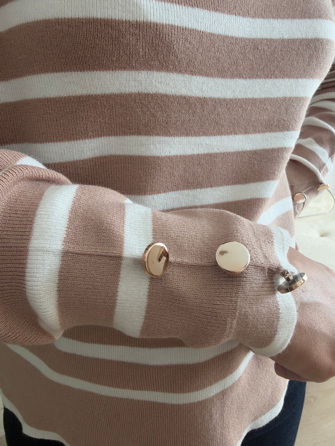 Jersey Rayas beige