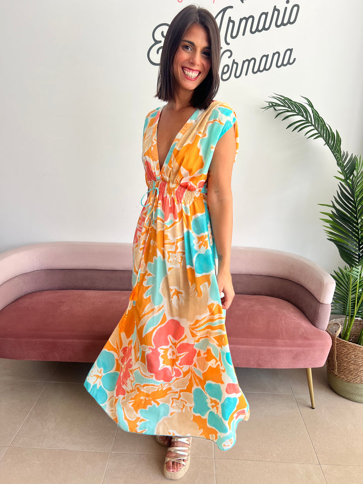 Vestido Denia mostaza