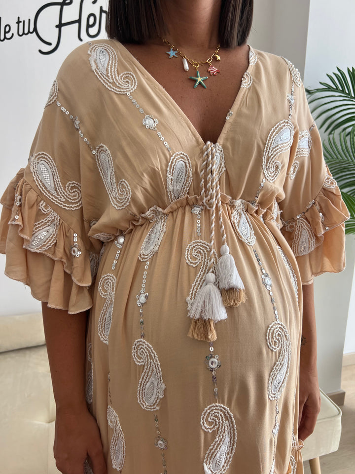 Vestido Malú beige