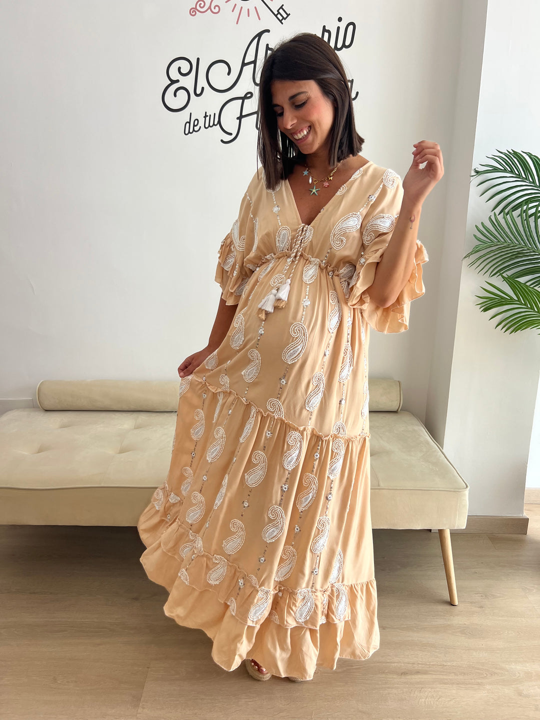Vestido Malú beige