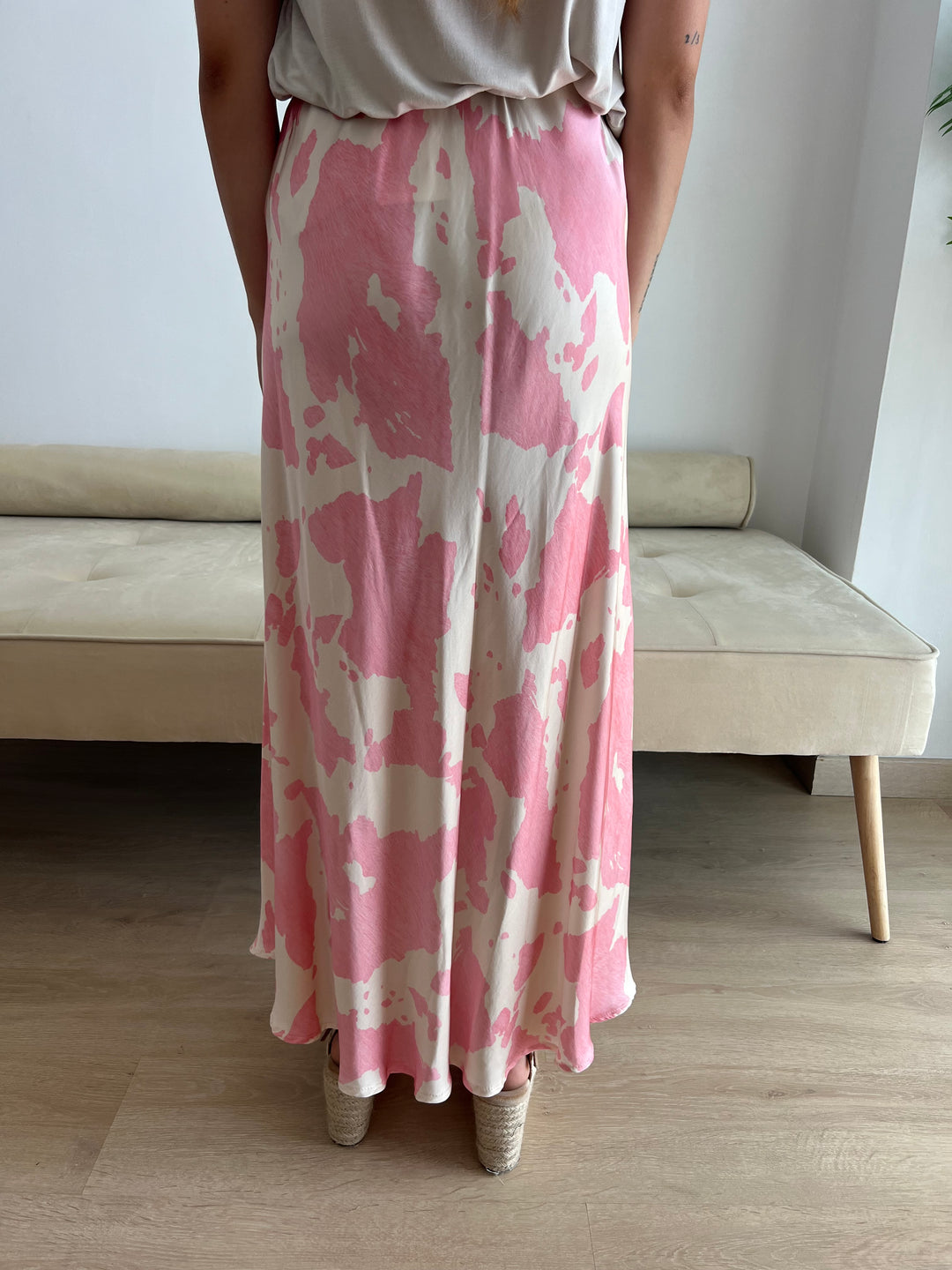 Falda Laura rosa