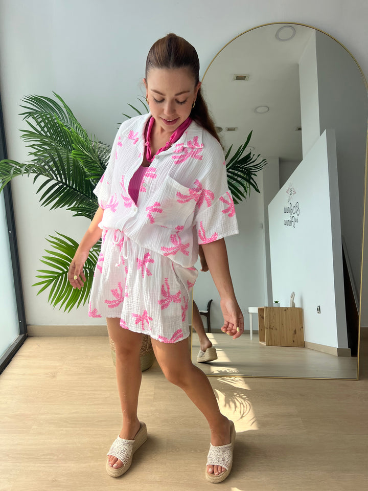 Conjunto Palmeras Rosa