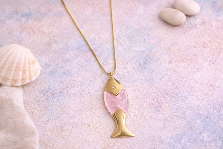 Collar Pez Rosa (acero)