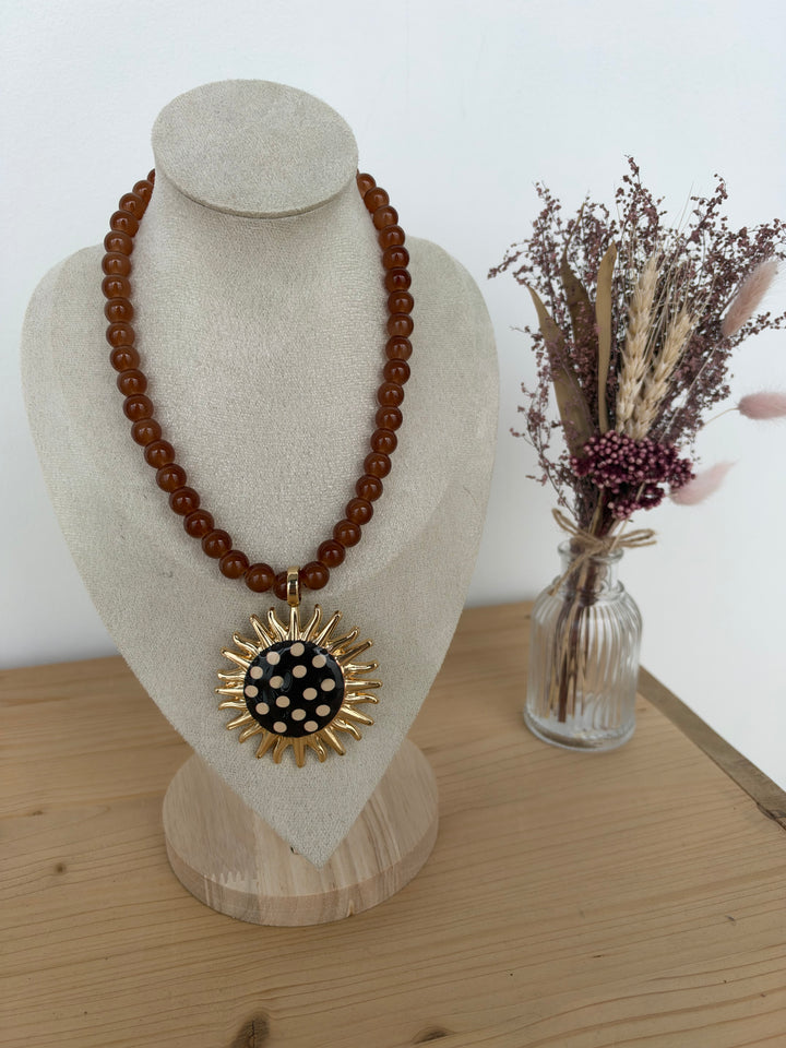 Collar Rita marrón (no acero)