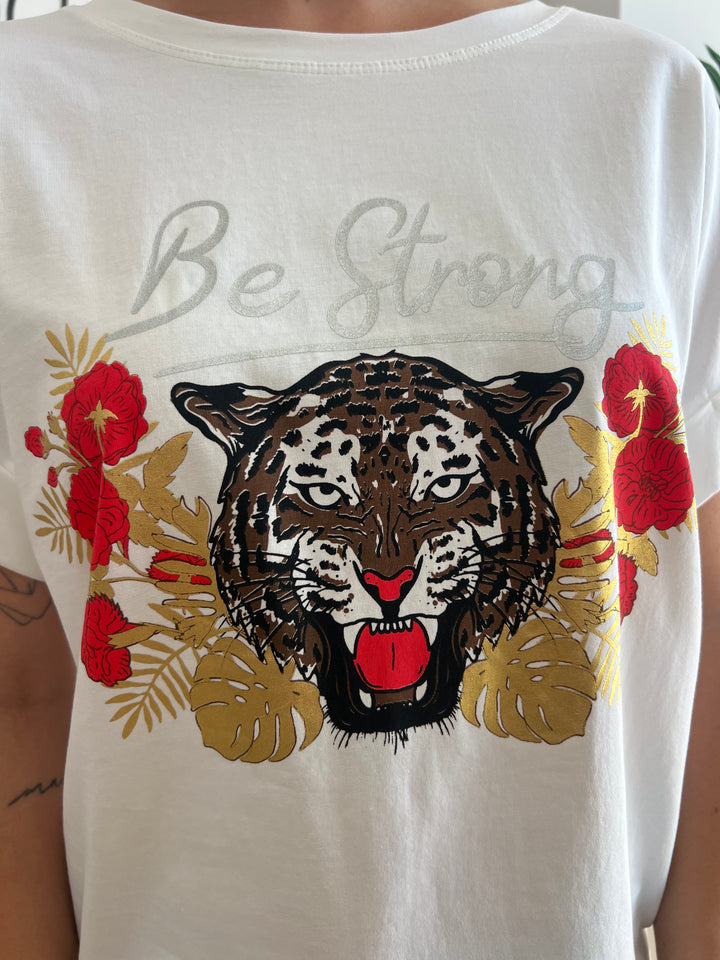 Camiseta Be Strong blanco