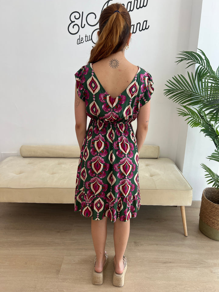 Vestido Nerea verde oscuro