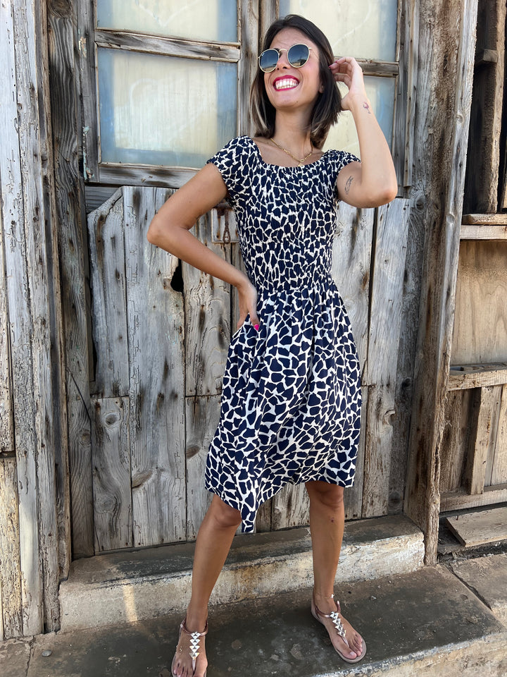 Vestido Georgina azul Marino