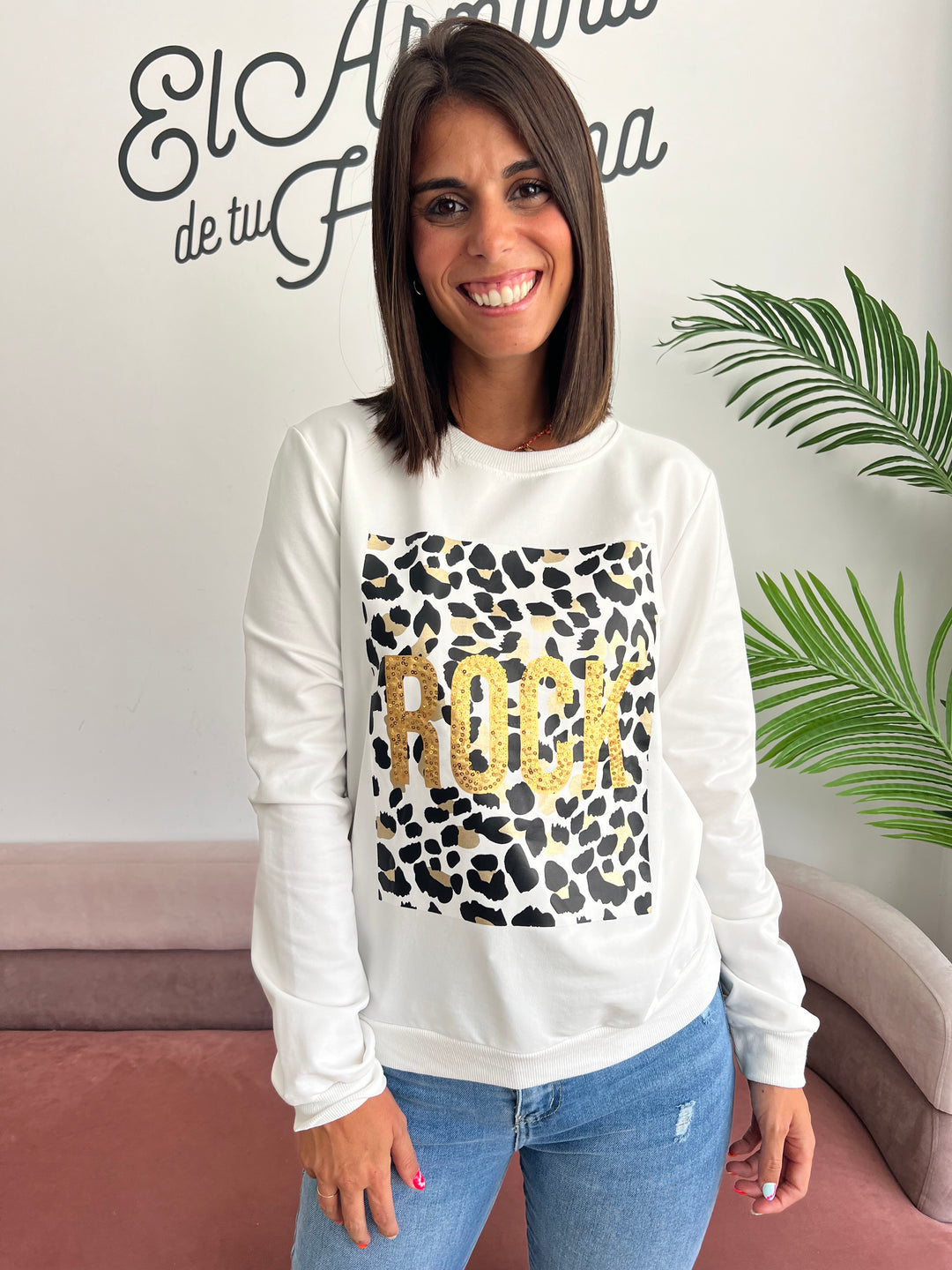 Sudadera Rock blanco