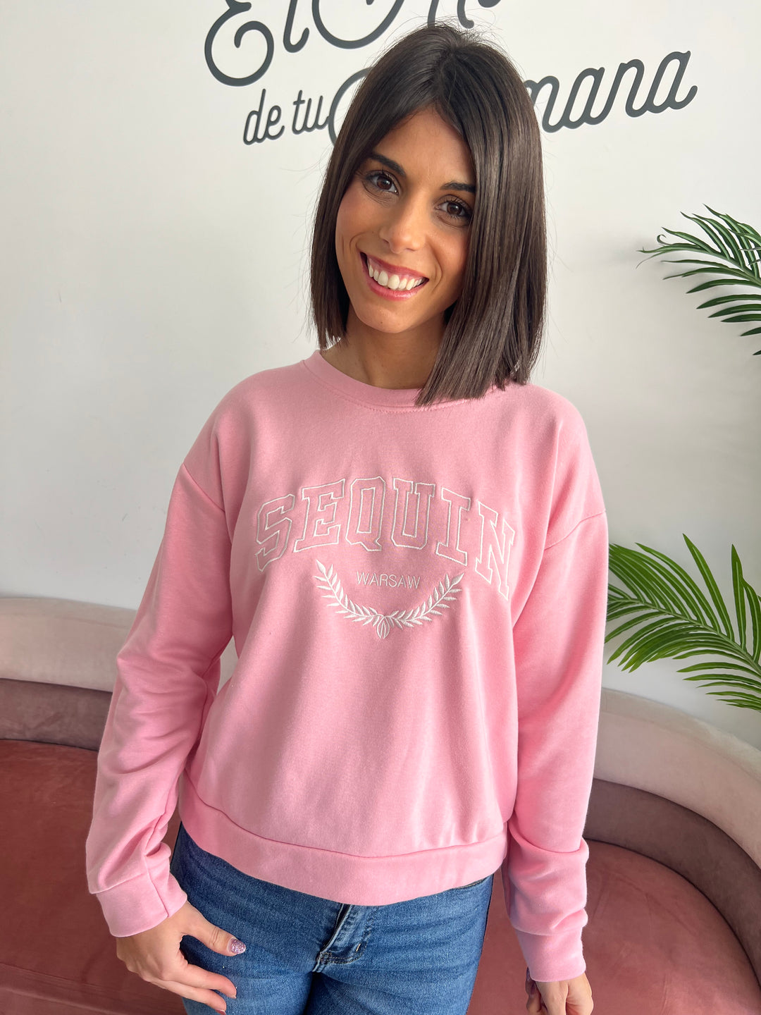 Sudadera Polonia rosa