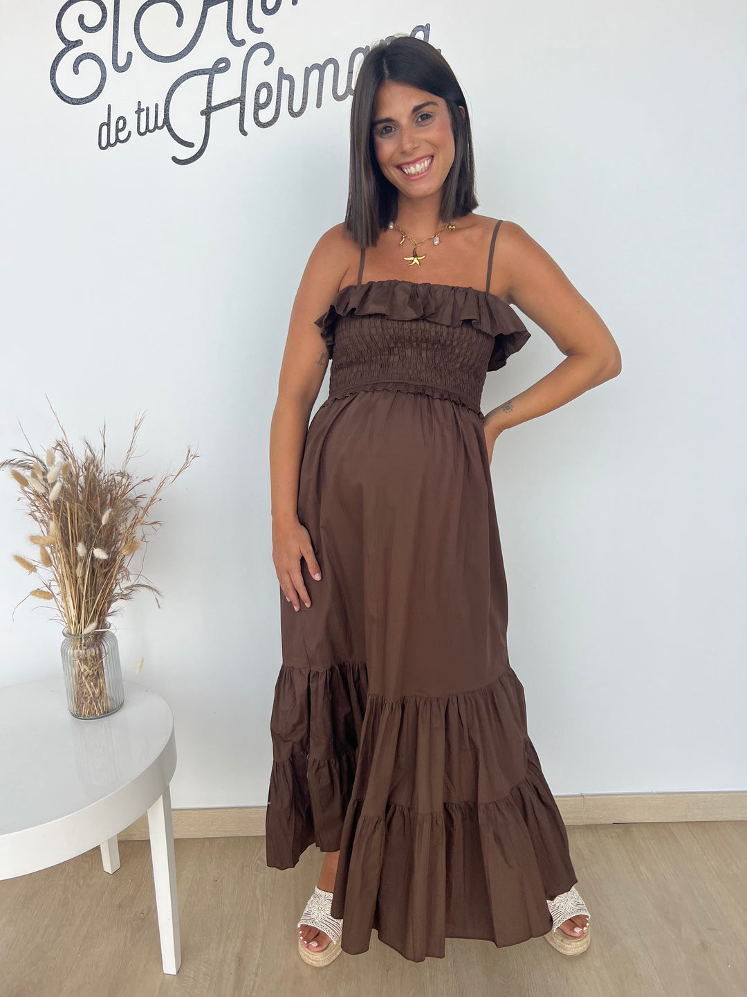 Vestido Lorena marrón