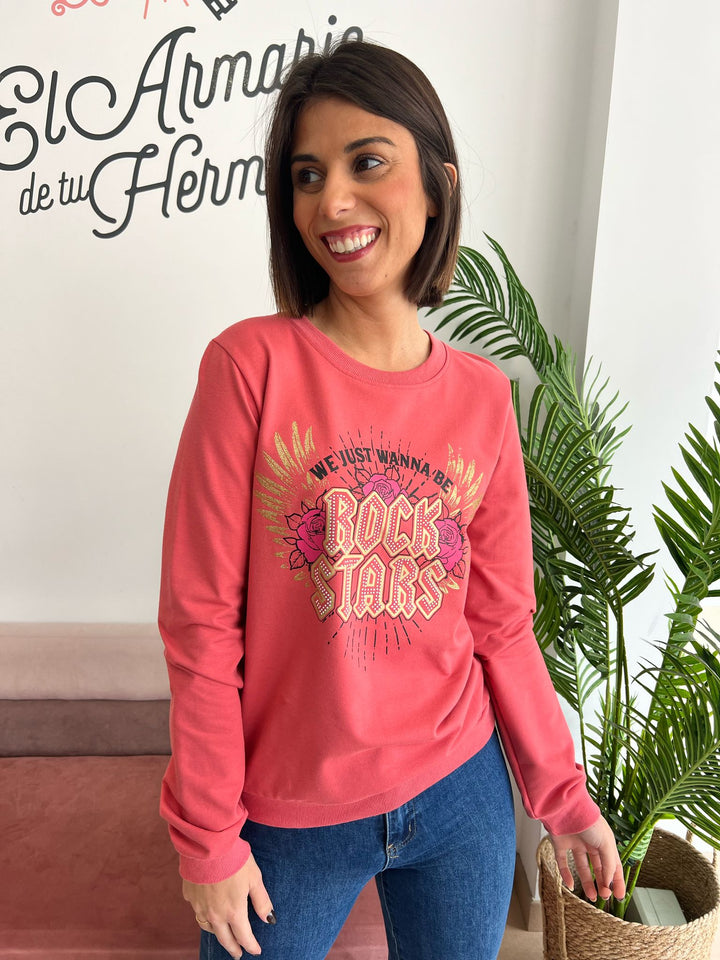 Sudadera Rock coral