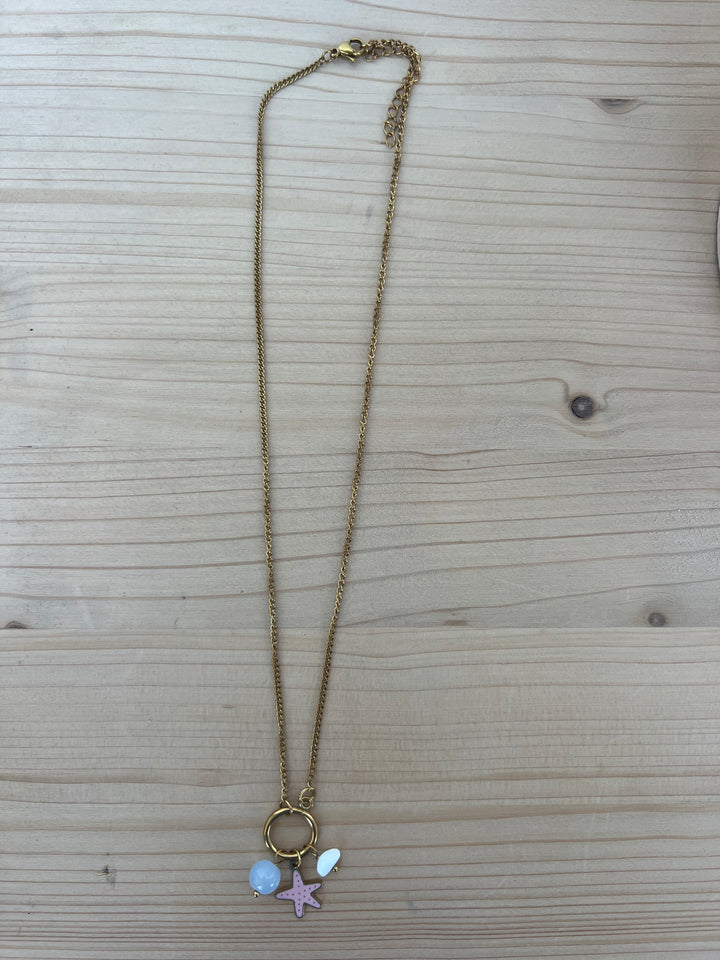 Collar Marina rosa (acero)