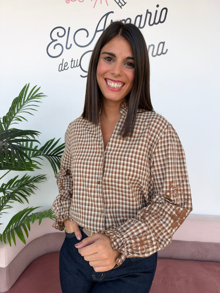 Camisa Melina caqui