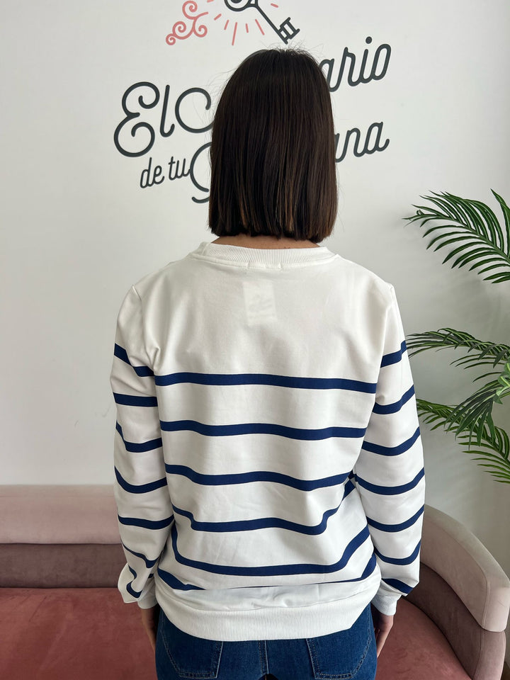 Sudadera Smile azul marino