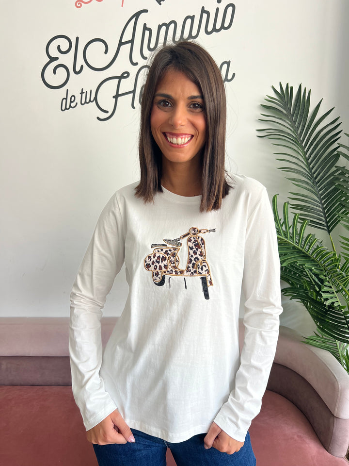 Camiseta Vespa blanco