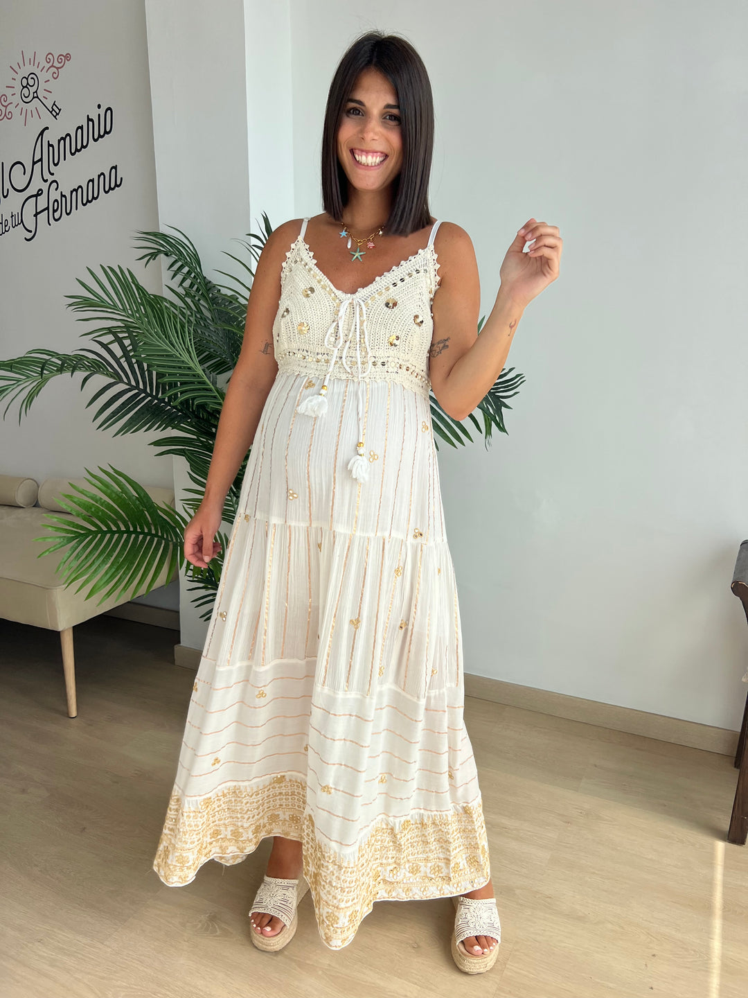 Vestido Roma camel
