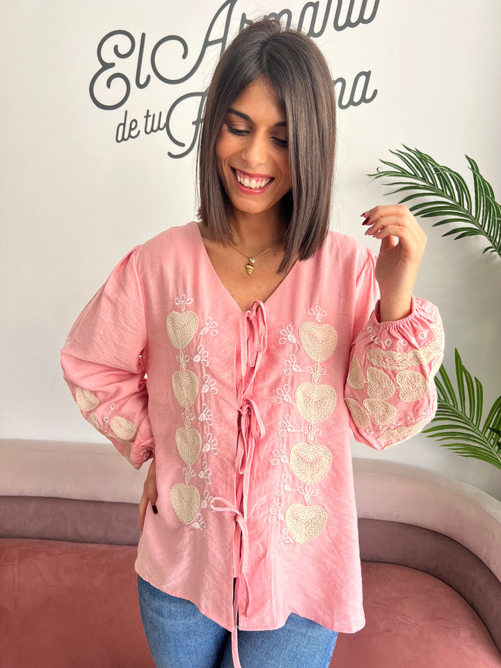 Camisa Lía rosa