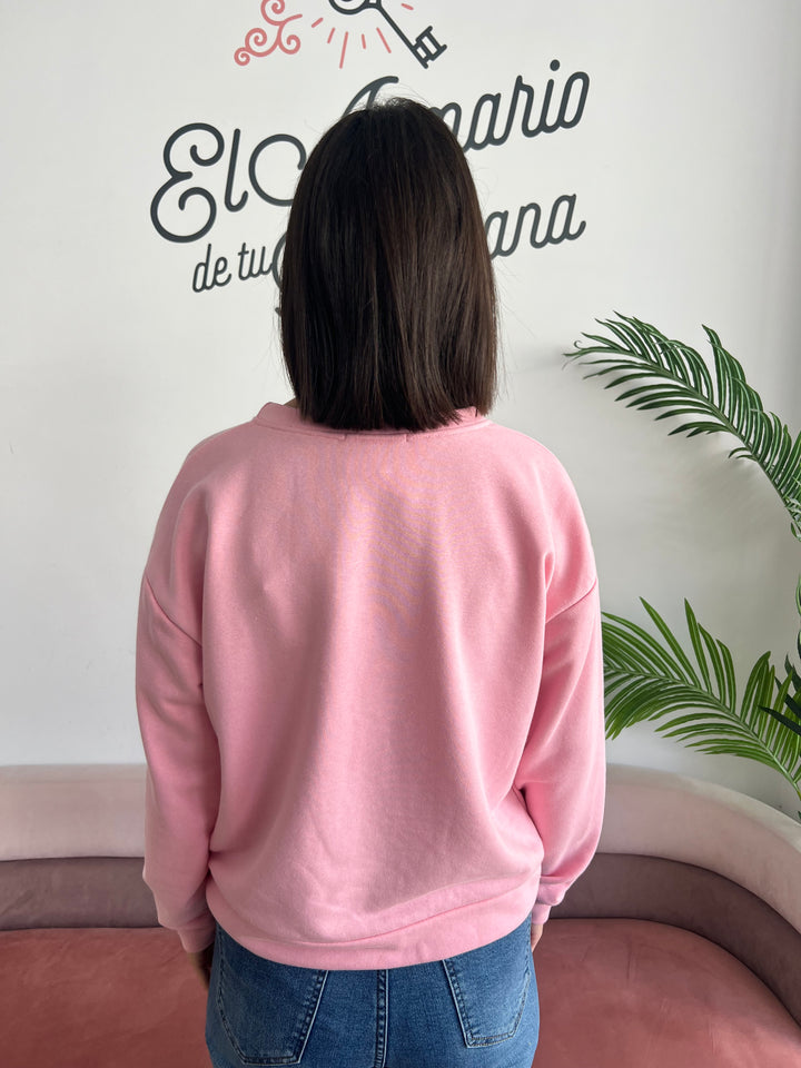 Sudadera Polonia rosa