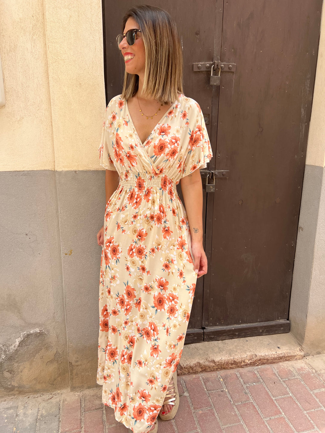 Vestido Cecilia beige