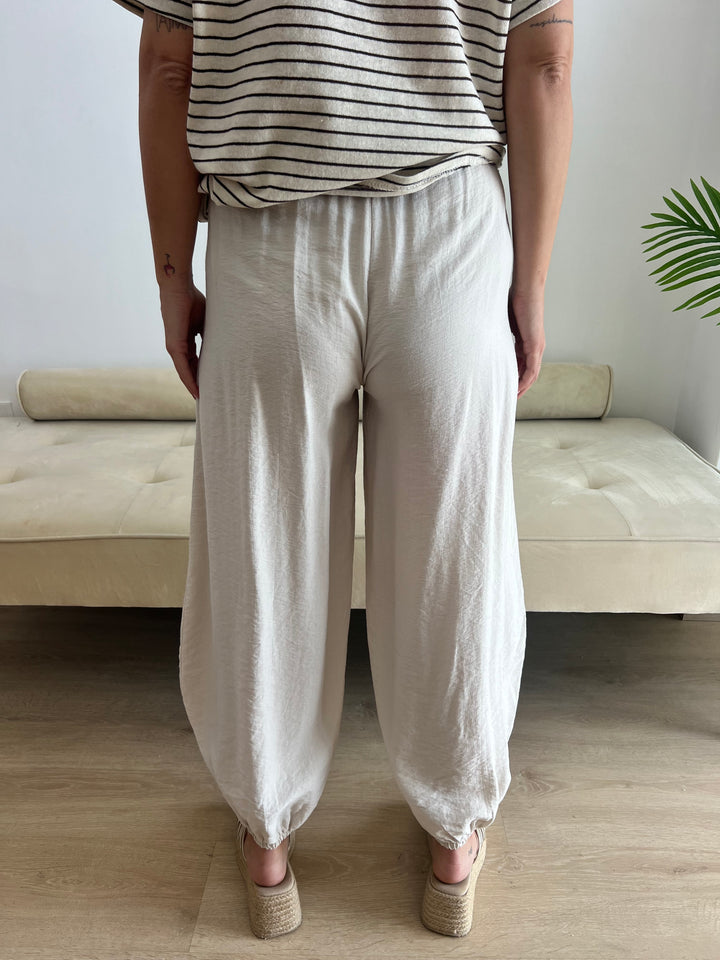 Pantalón Bombacho beige