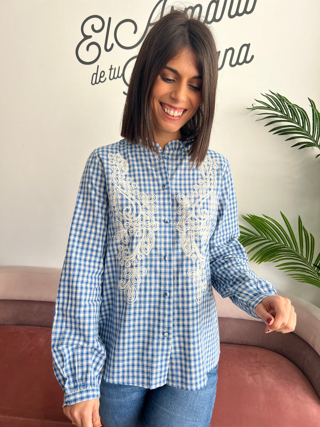 Camisa Ángela azul