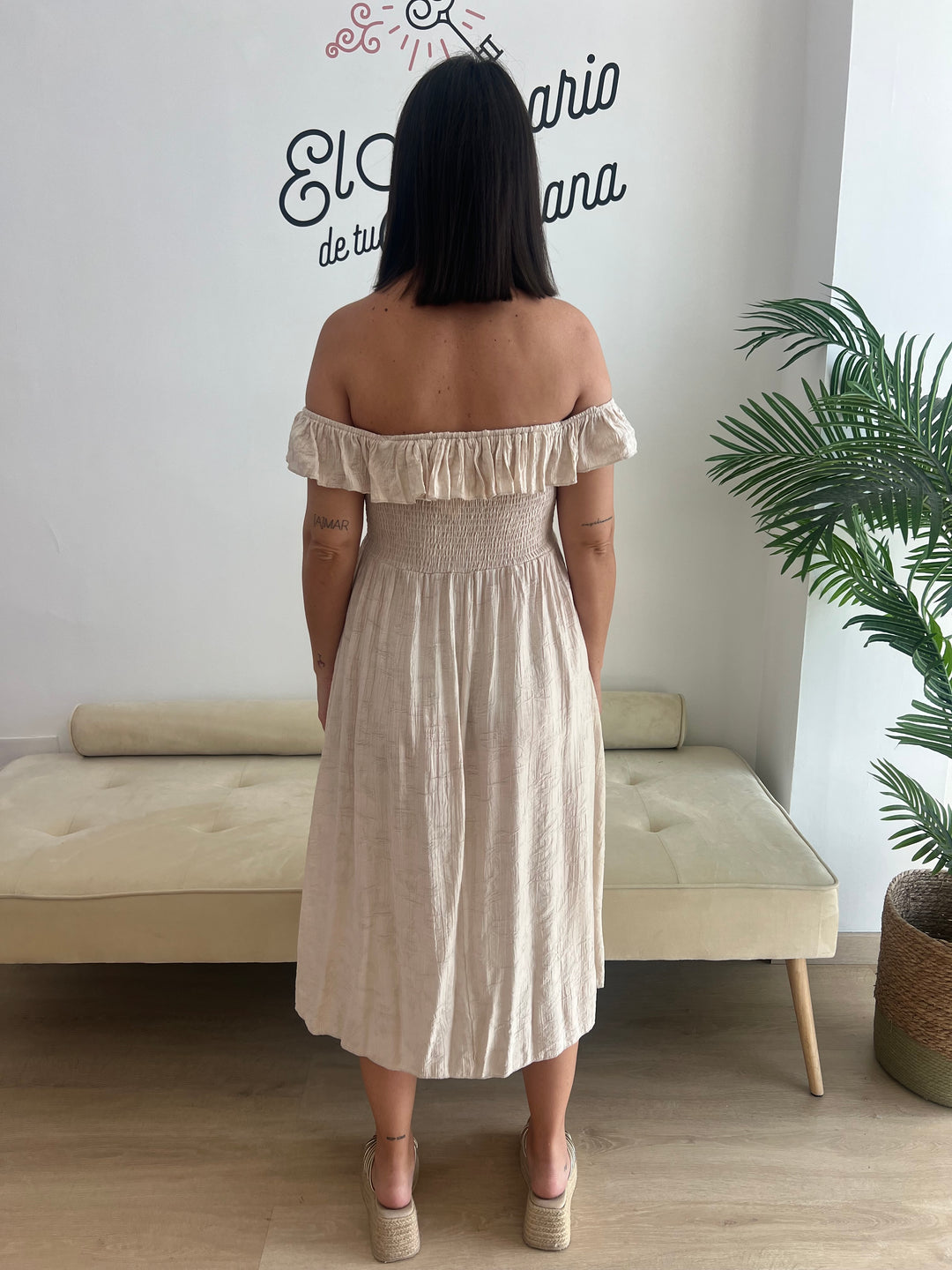 Vestido Leila beige