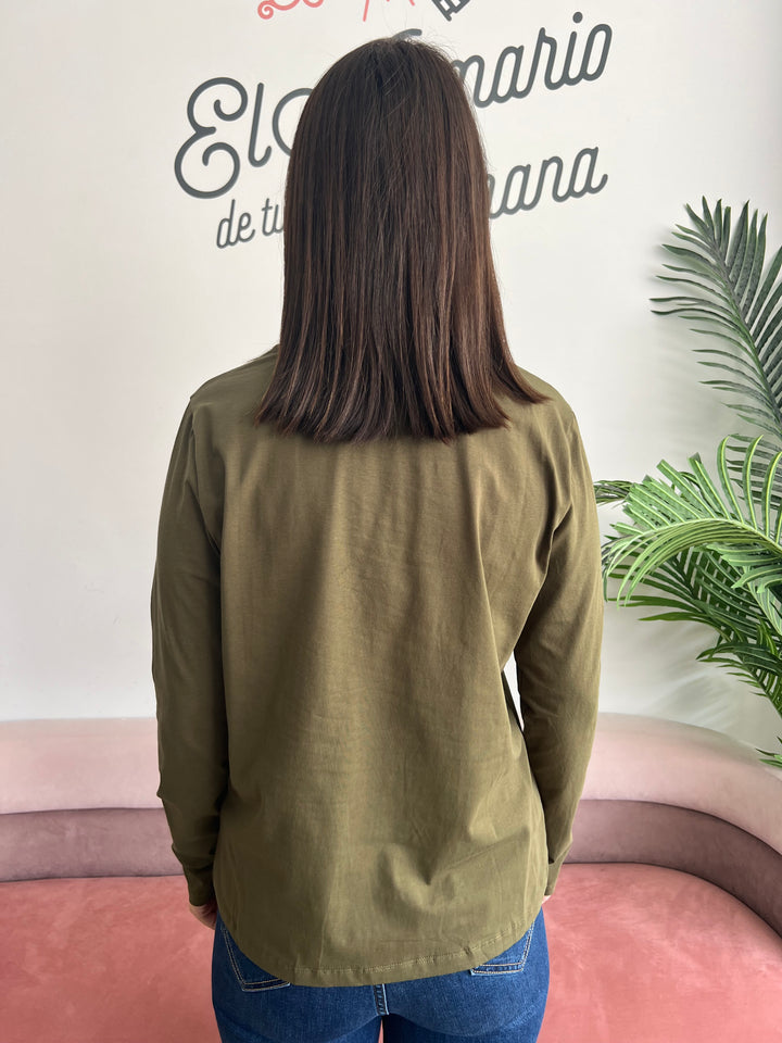 Camiseta Cuore verde militar