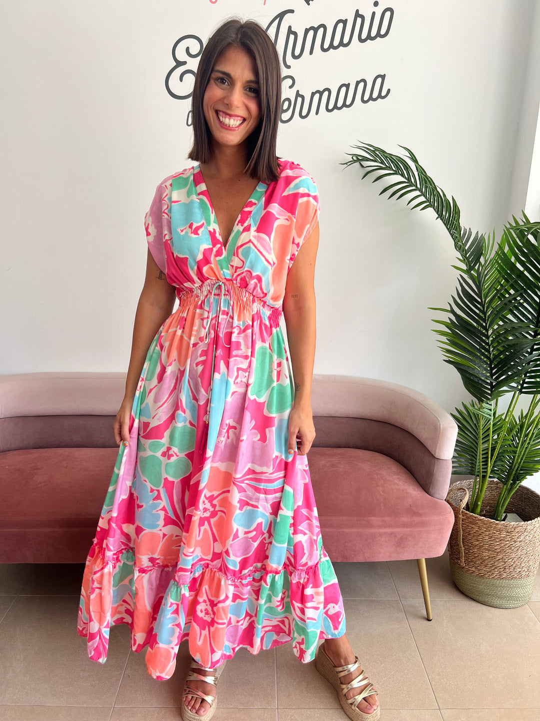 Vestido Calpe fucsia