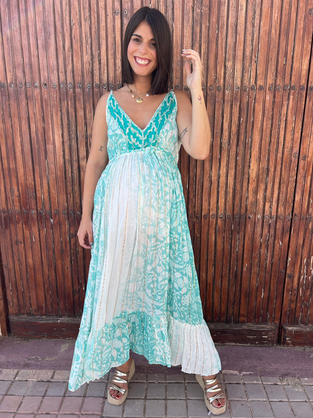 Vestido Menorca aguamarina