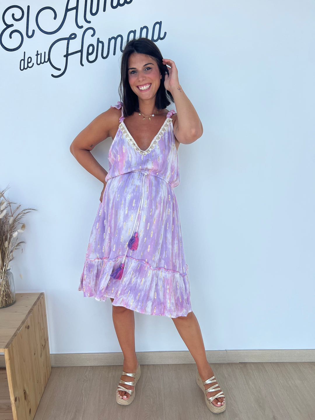 Vestido Conil corto morado