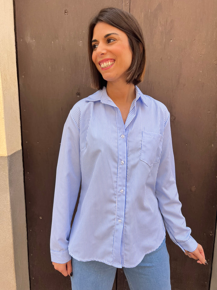 Camisa Rayas azul