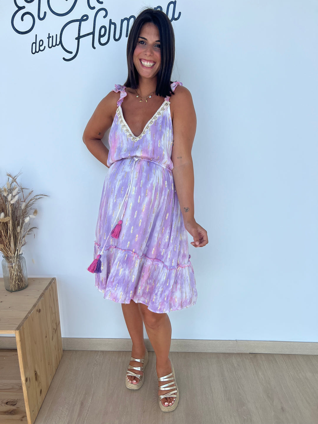 Vestido Conil corto morado
