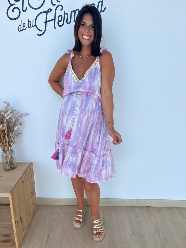 Vestido Conil corto morado