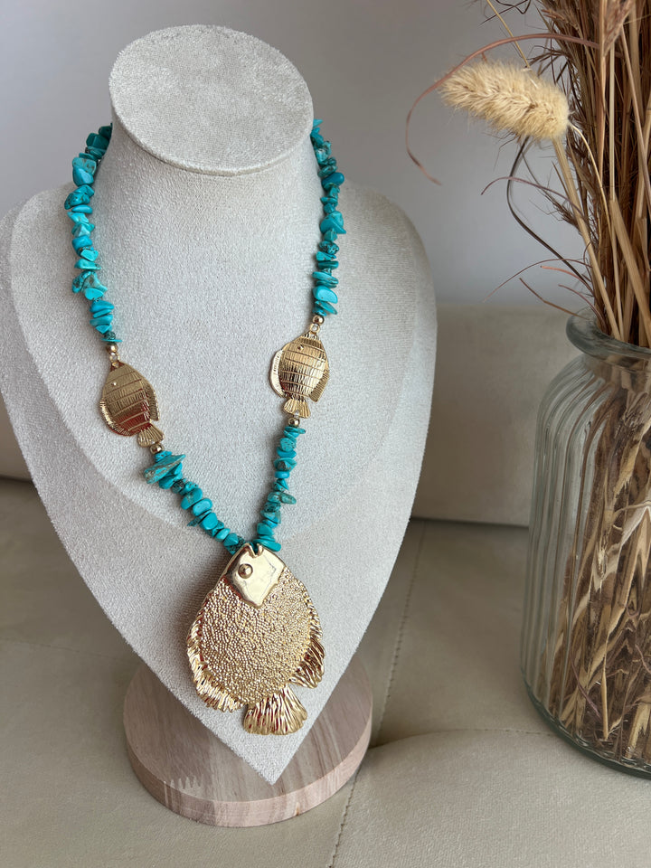 Collar Tumbao turquesa