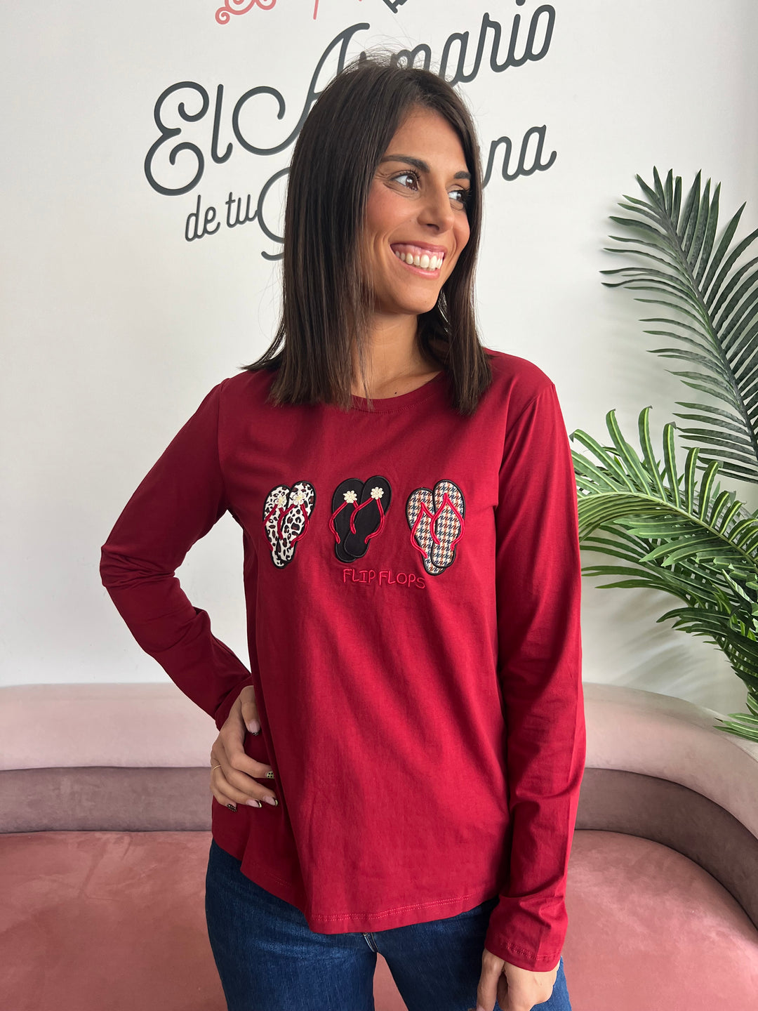 Camiseta Morgan burdeos