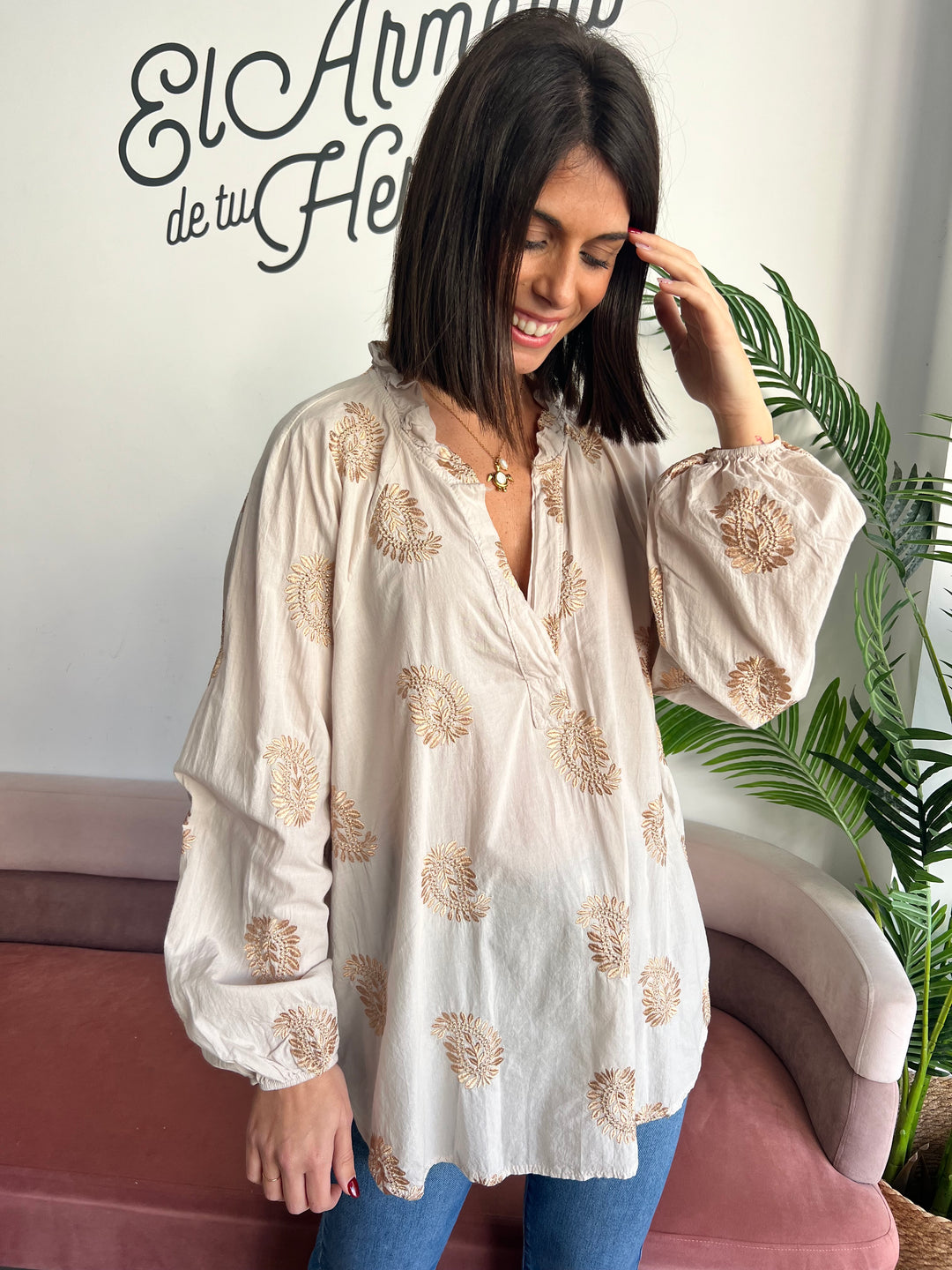 Blusa Alicia beige