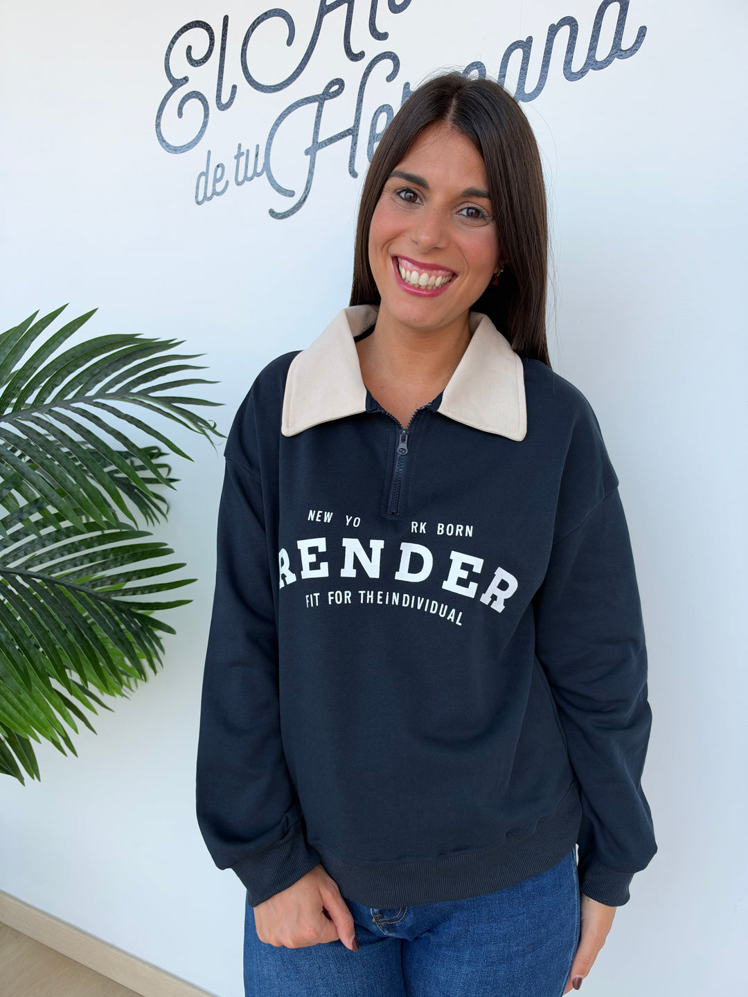 Sudadera Render azul marino