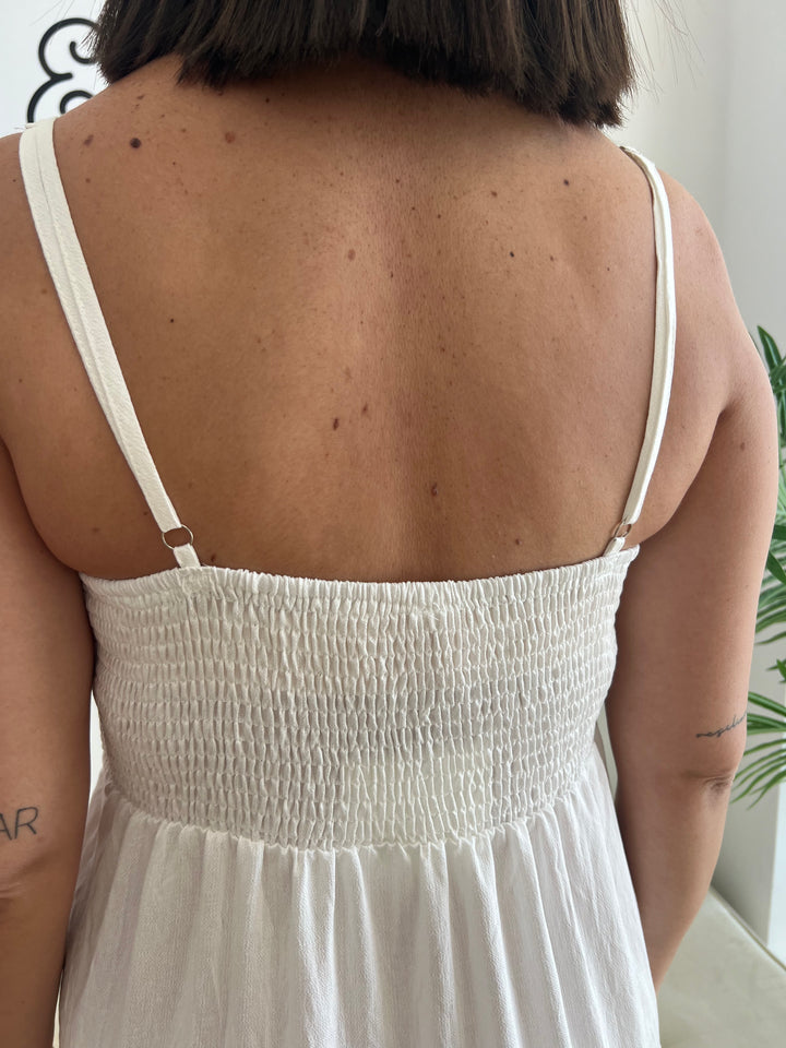 Vestido Grecia blanco roto