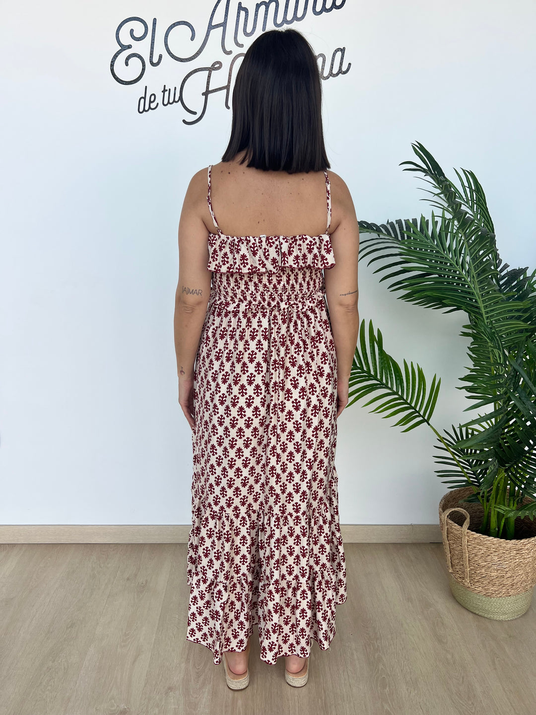 Vestido Sienna burdeos