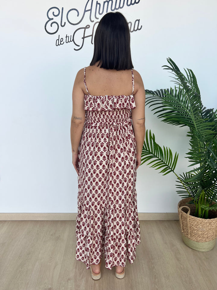 Vestido Sienna burdeos