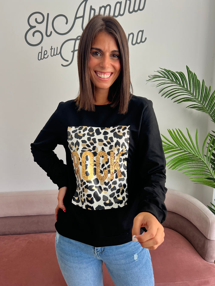 Sudadera Rock negro