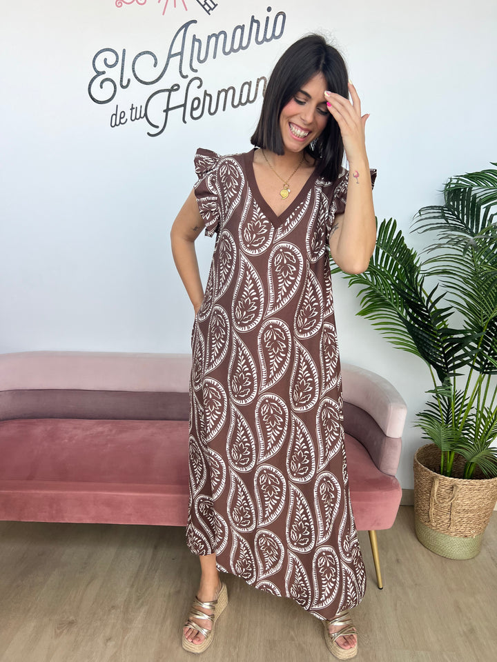 Vestido Débora marrón