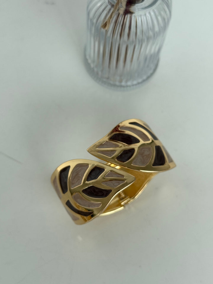 Pulsera Hoja marrón (no acero)