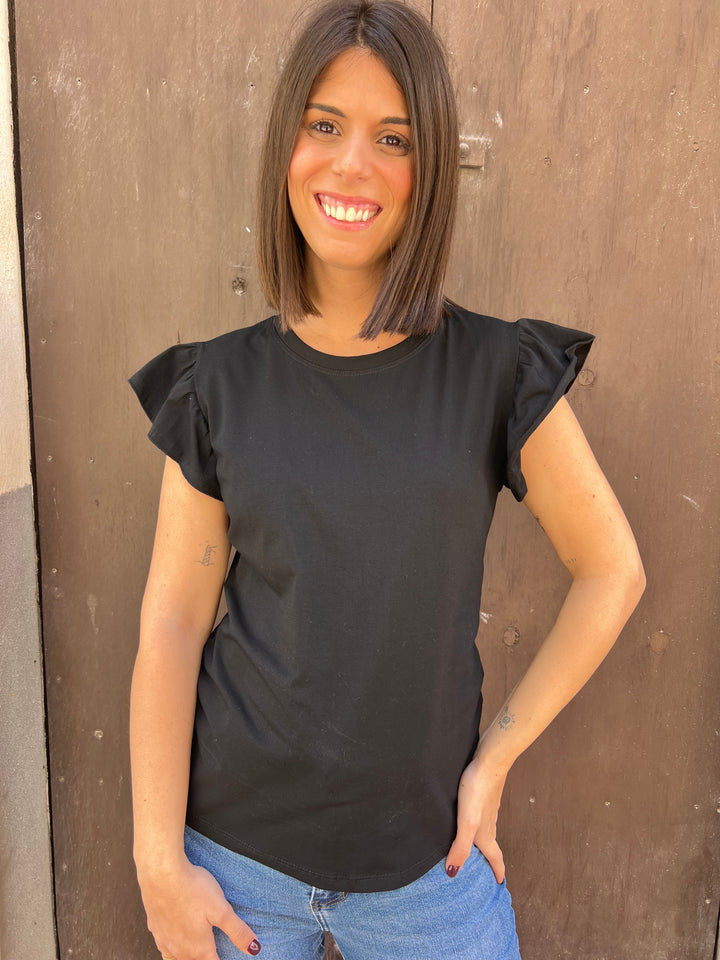 Camiseta Volante negro