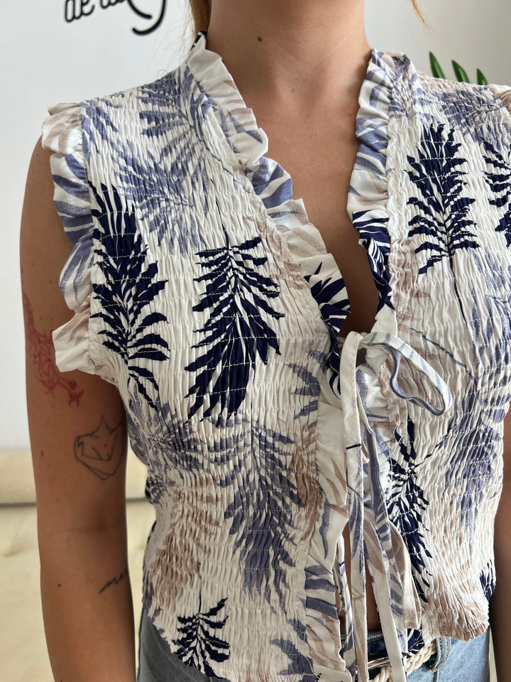 Top Adriana azul