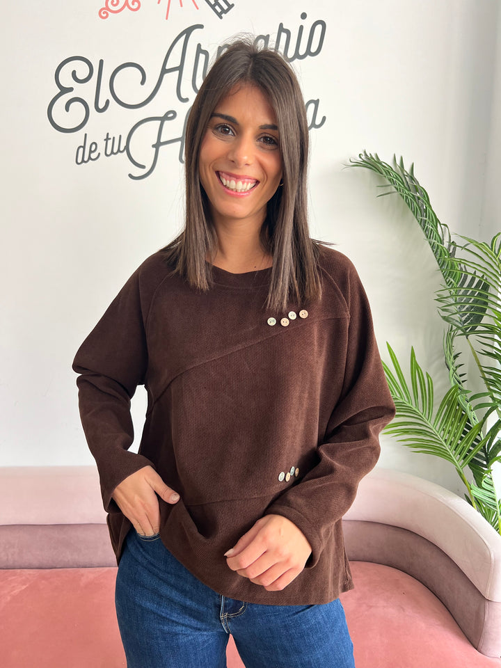 Sudadera Charly marrón