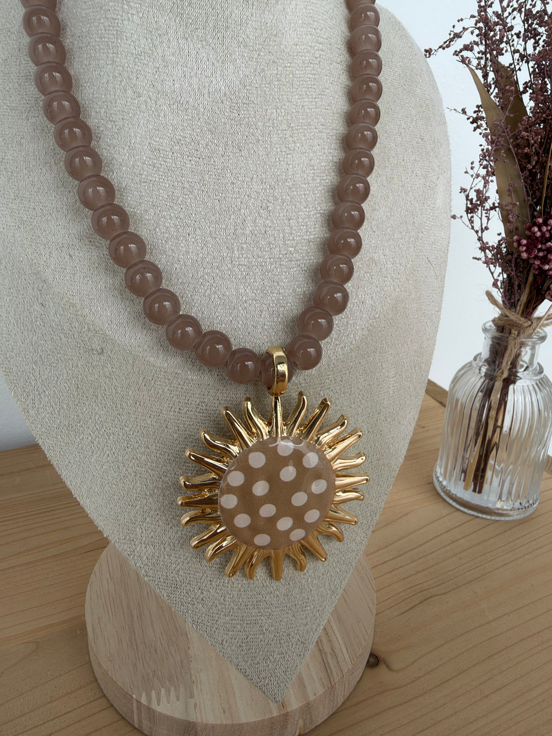 Collar Rita beige (no acero)